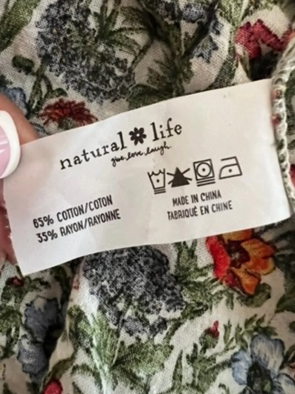 NATURAL LIFE Nina Cotton Blend Floral Maxi Dress Size L - Picture 11 of 11